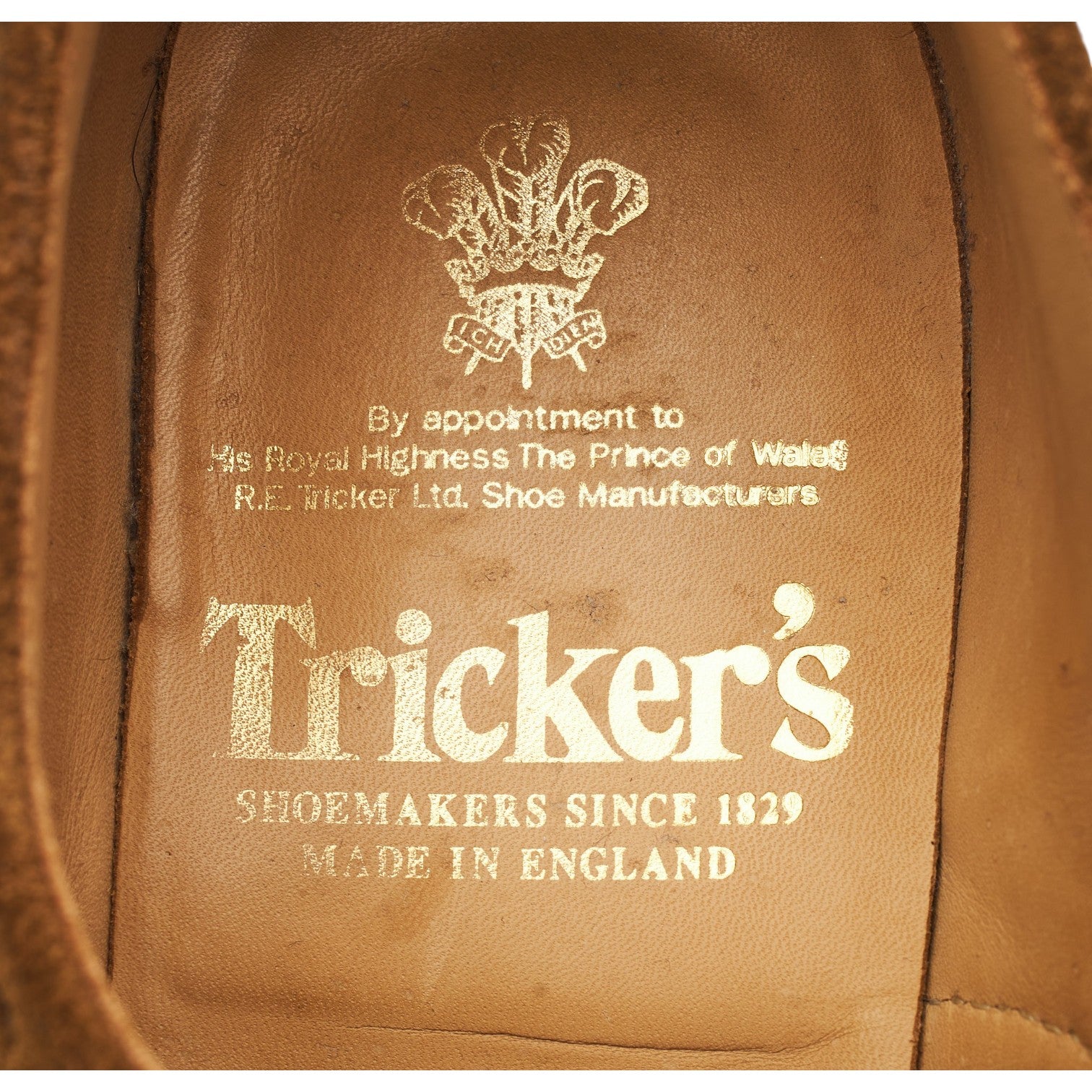 Tricker's Bourton derbies daim marron pointure UK 7,5