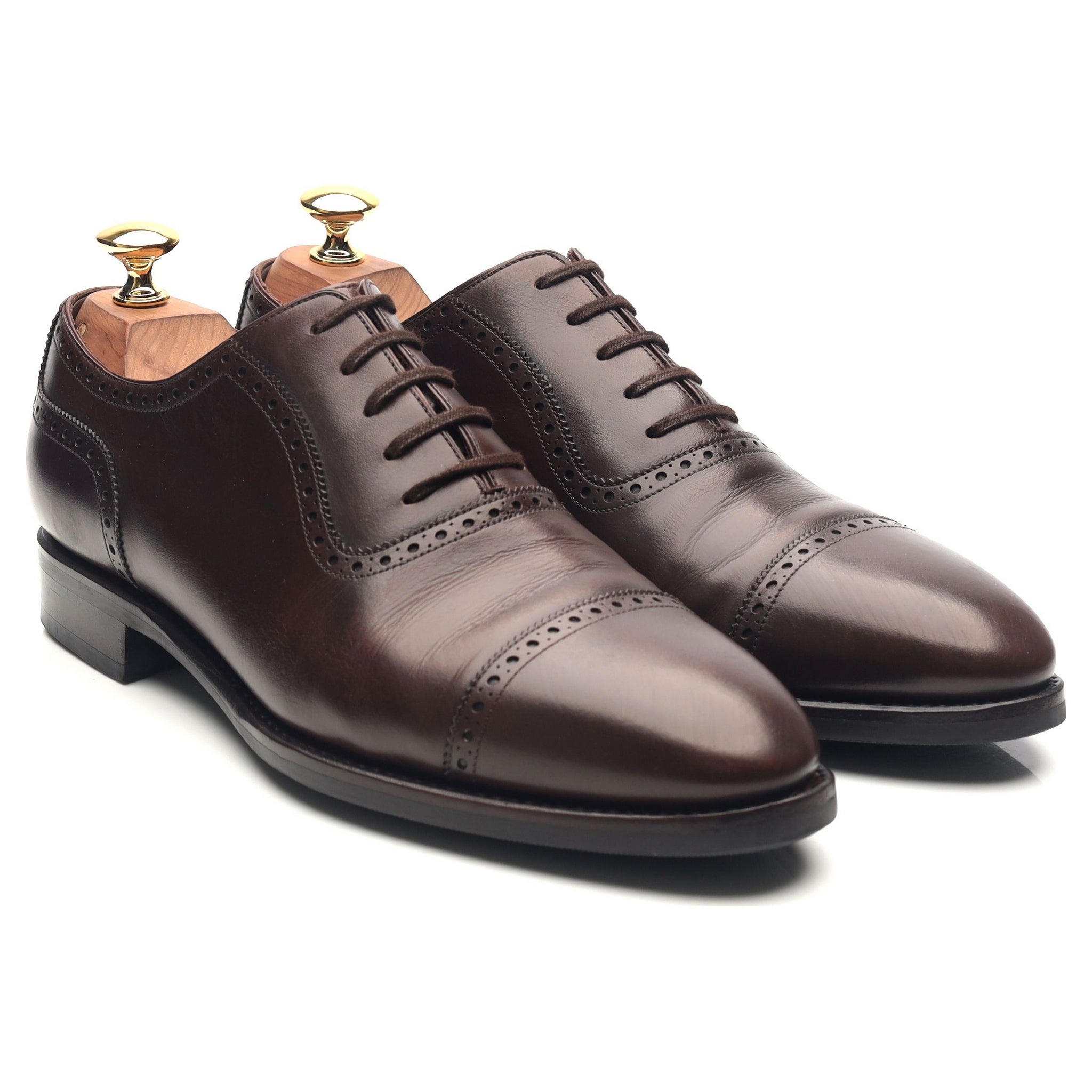 TLB Mallorca Artista oxford cuir marron foncé UK 7