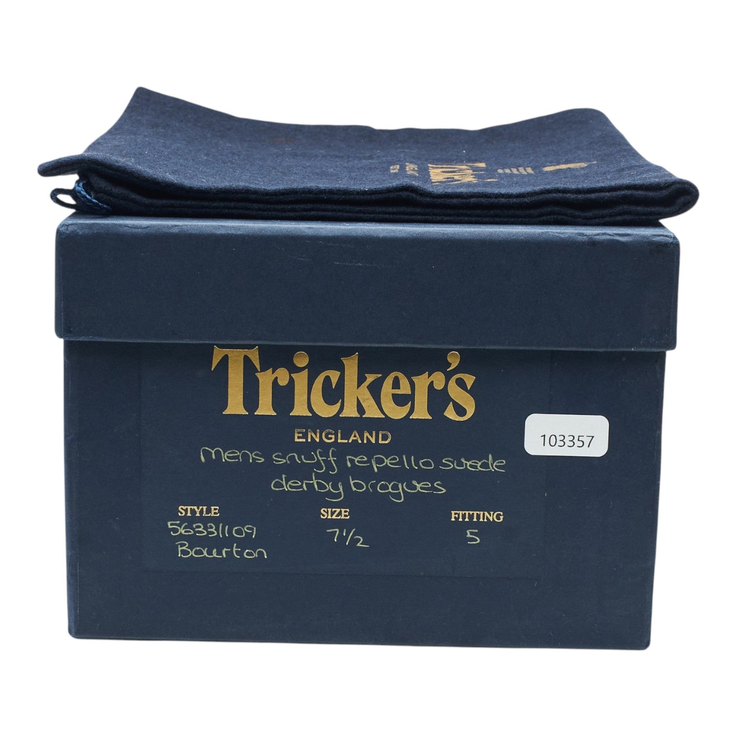 Tricker's Bourton derbies daim marron pointure UK 7,5