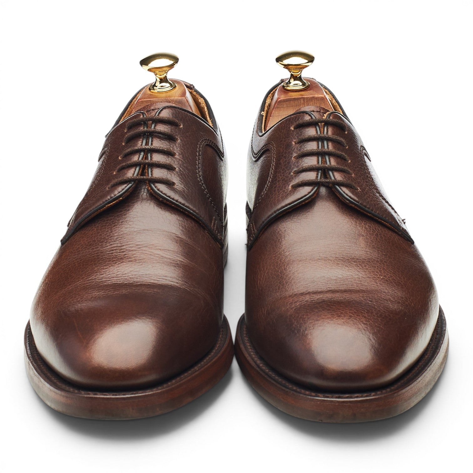 Barker Skye derby cuir grainé marron 8 semelle gomme