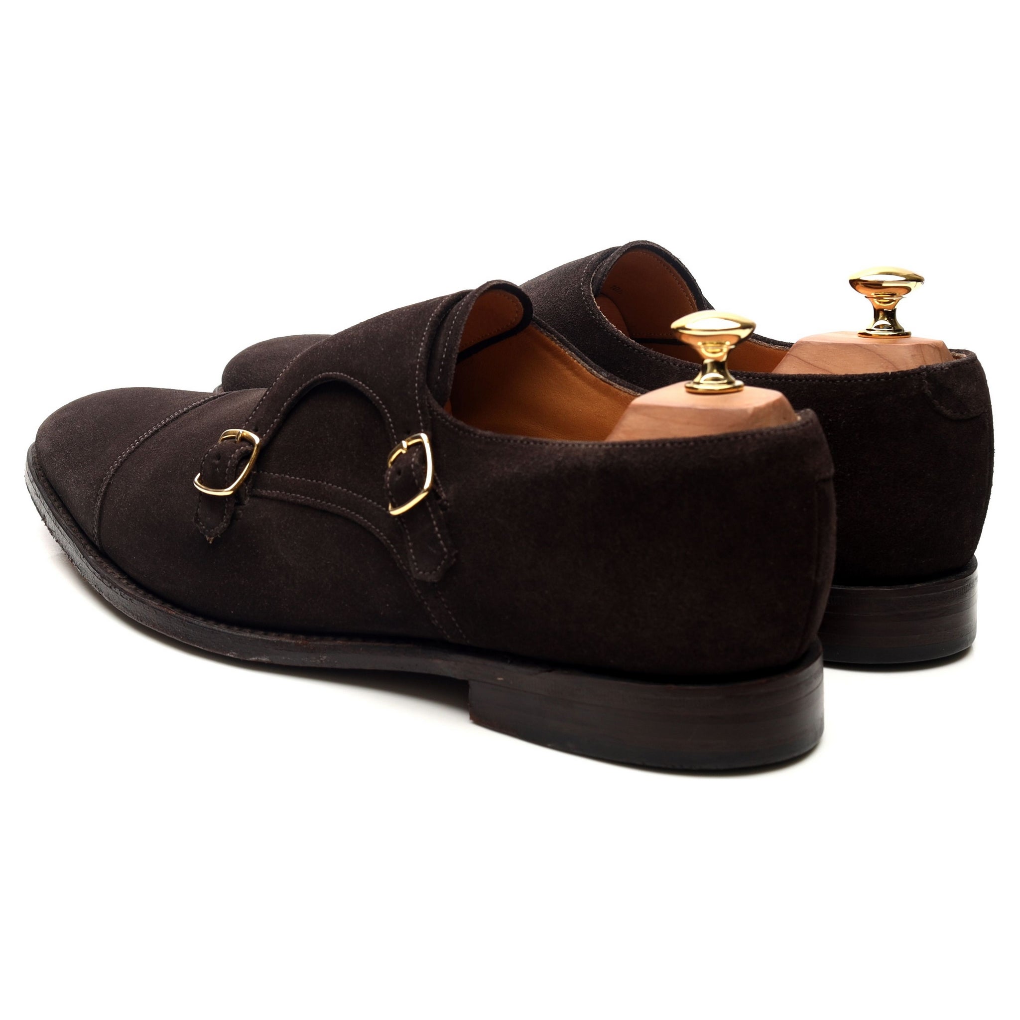 Loake Cannon 1880 double boucle daim marron UK 10.5