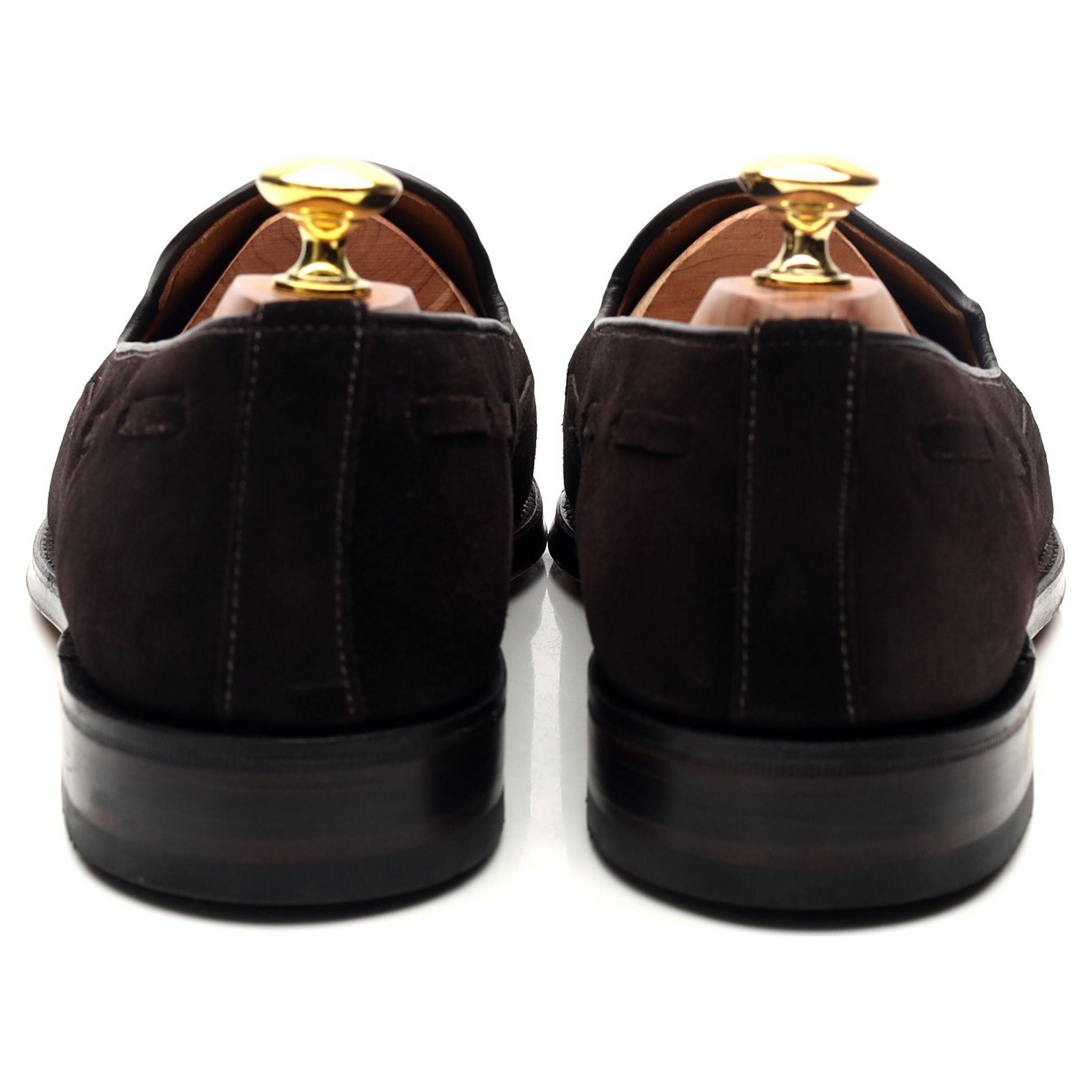 Loake Lincoln mocassin suède marron 8 glands