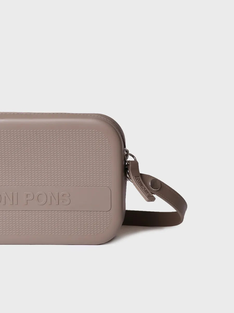 Toni Pons Ginger sac bandoulière femme taupe caoutchouc