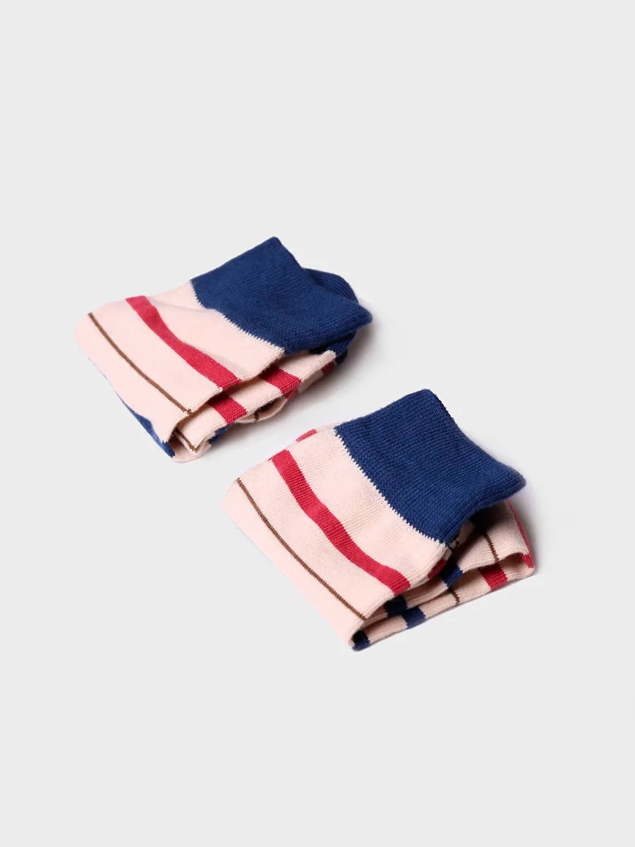 Toni Pons Quel-BR chaussettes coton rayées taupe