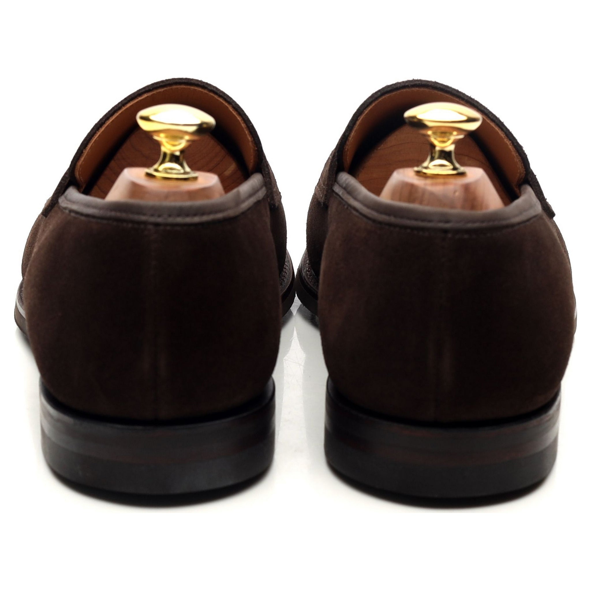 Crockett & Jones Sydney Mocassins Daim Marron Foncé UK 8