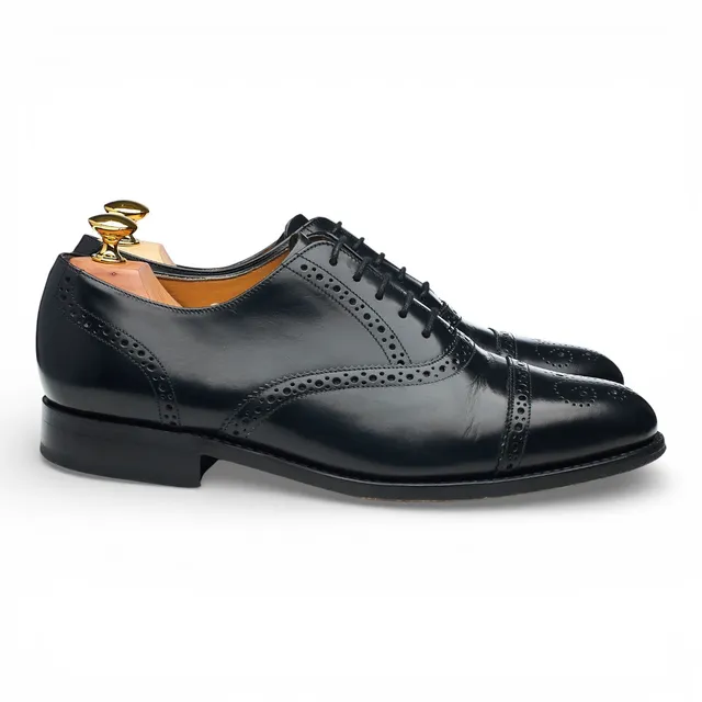 Barker Alfred richelieu cuir noir UK 7.5 large