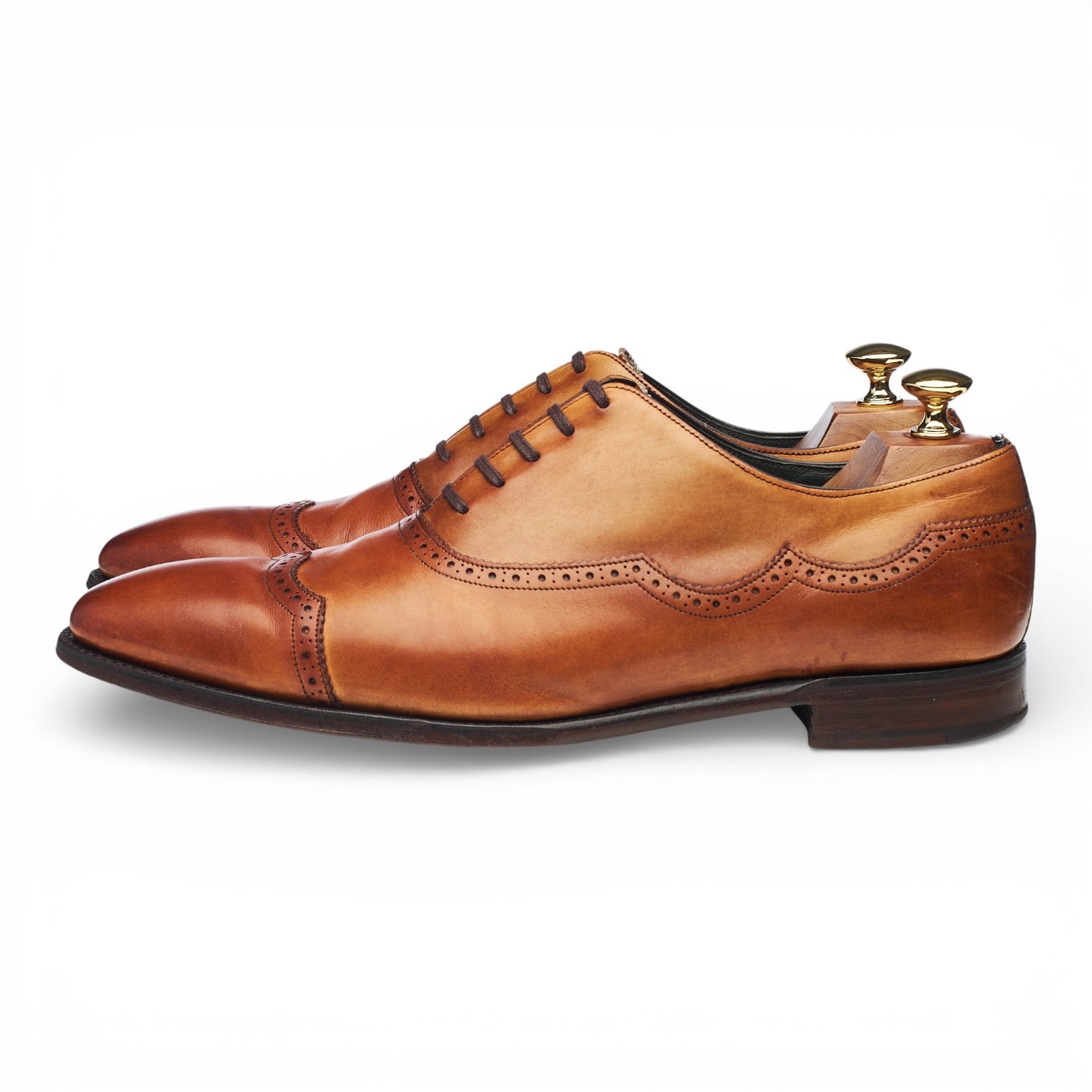 Cheaney Cardiff richelieu brogue cuir marron clair UK 9 F