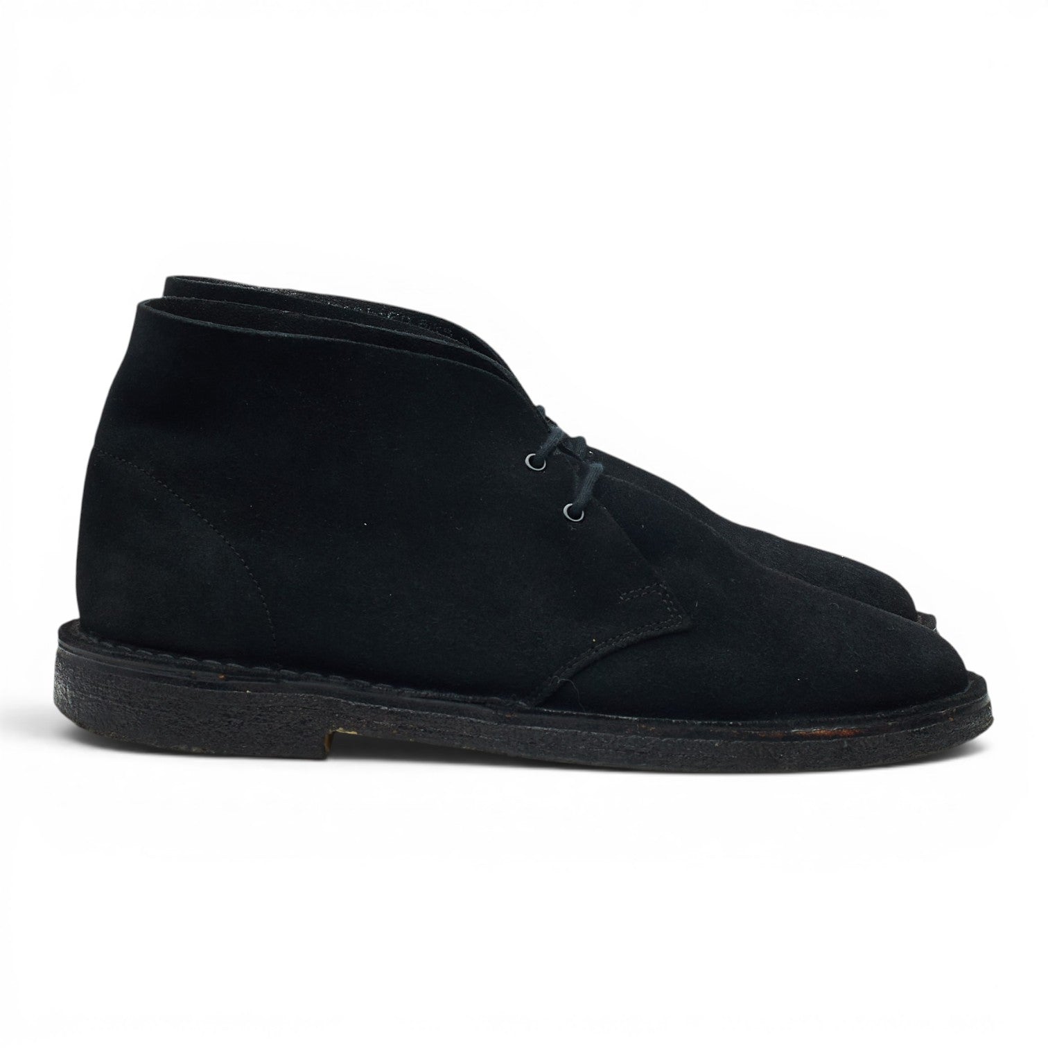 Crown Northampton Woodford desert boots daim noir UK 8