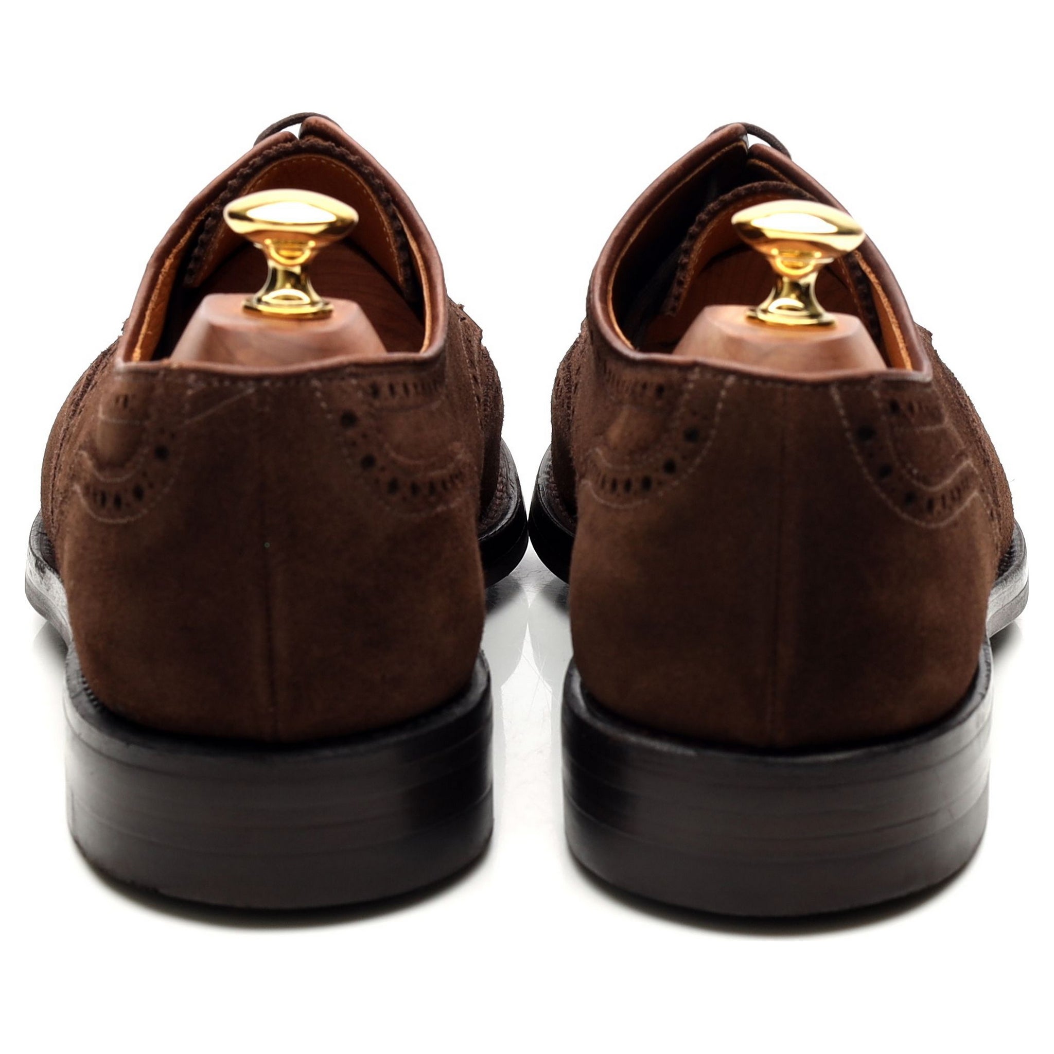 Crockett & Jones Cardiff derbies daim marron UK 9