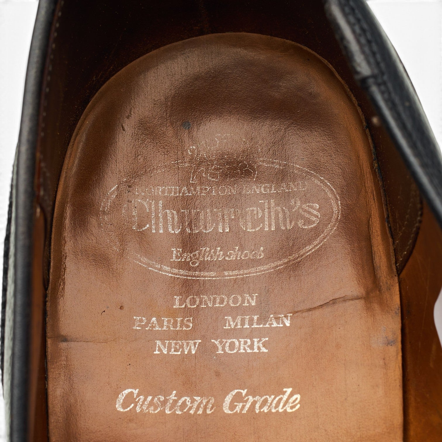 Church's Monet mocassins cuir noir grainé UK 11
