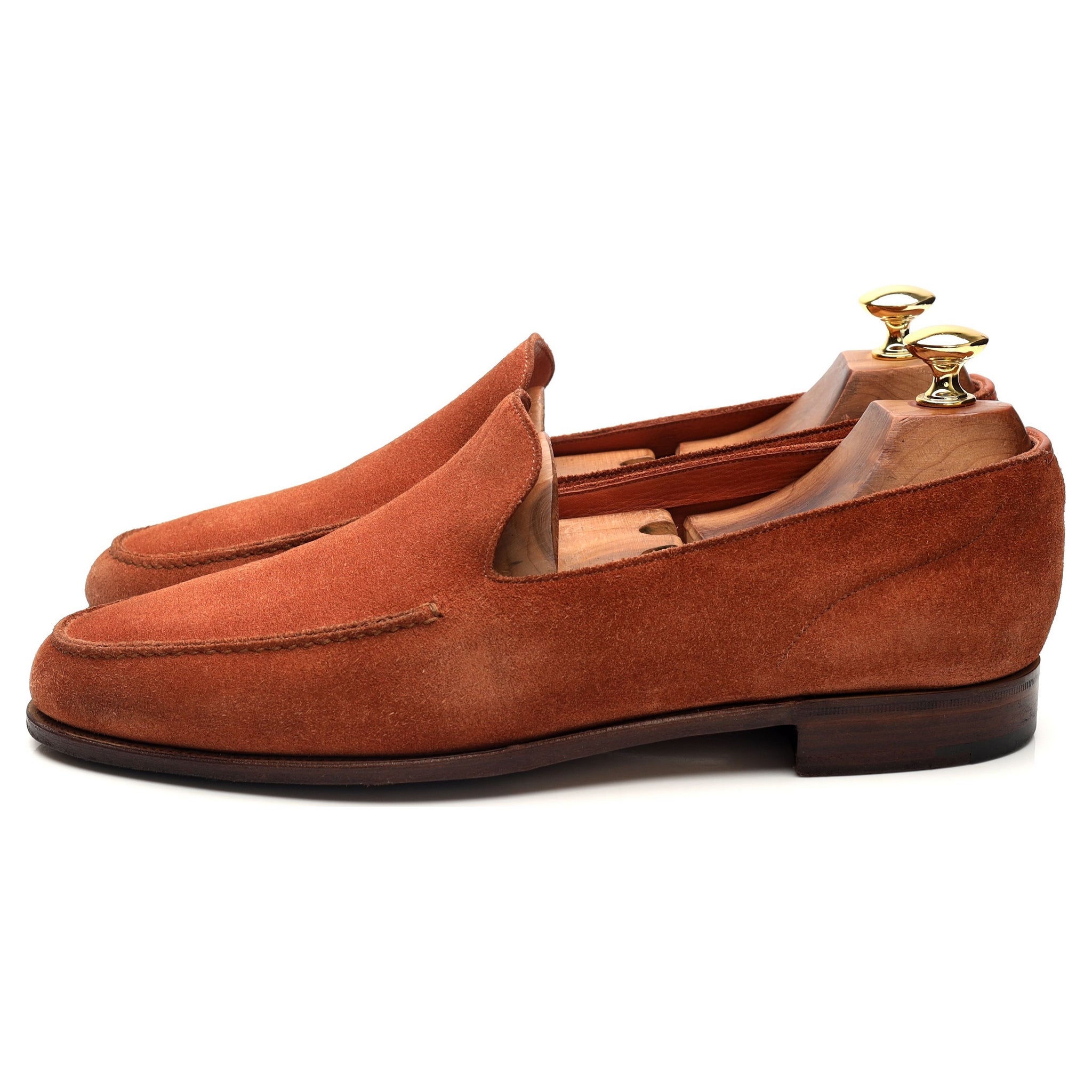 Edward Green Islington mocassins daim tan UK 8