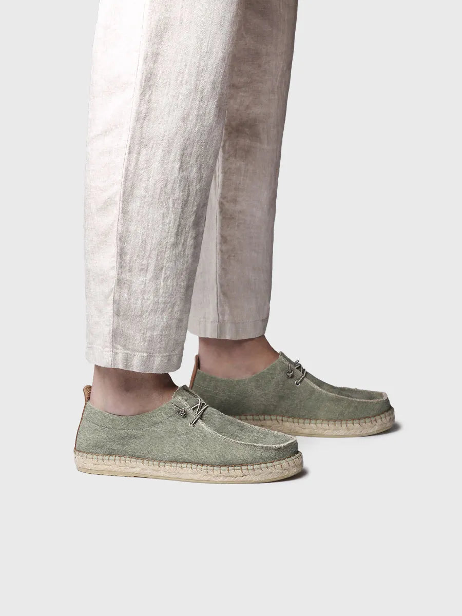 Toni Pons Odin espadrille homme toile à lacets jute