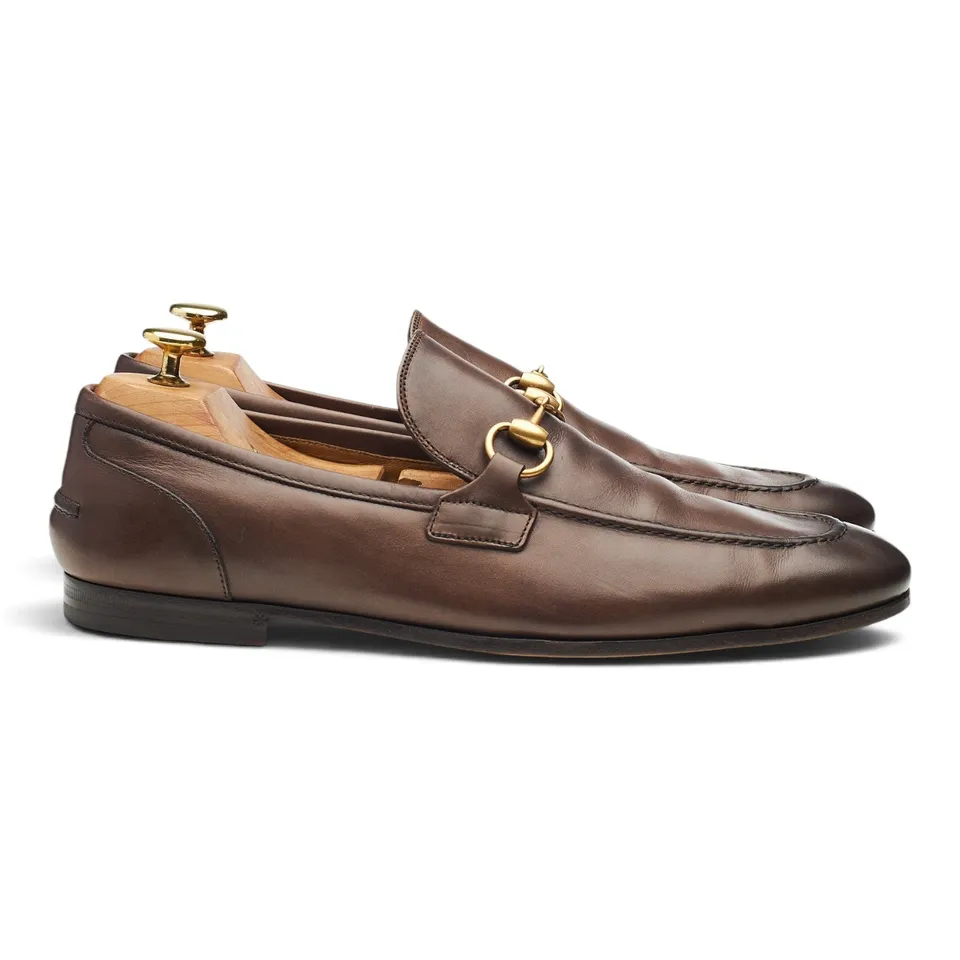 Gucci Jordaan mocassin mors cuir marron 8,5 UK