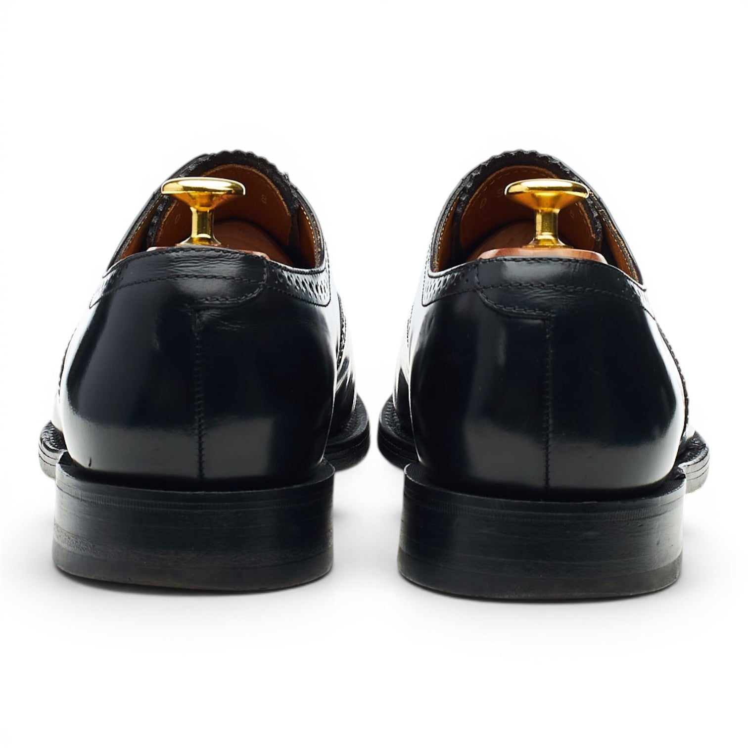 Loake 201B chaussures oxford noires UK 8 cuir
