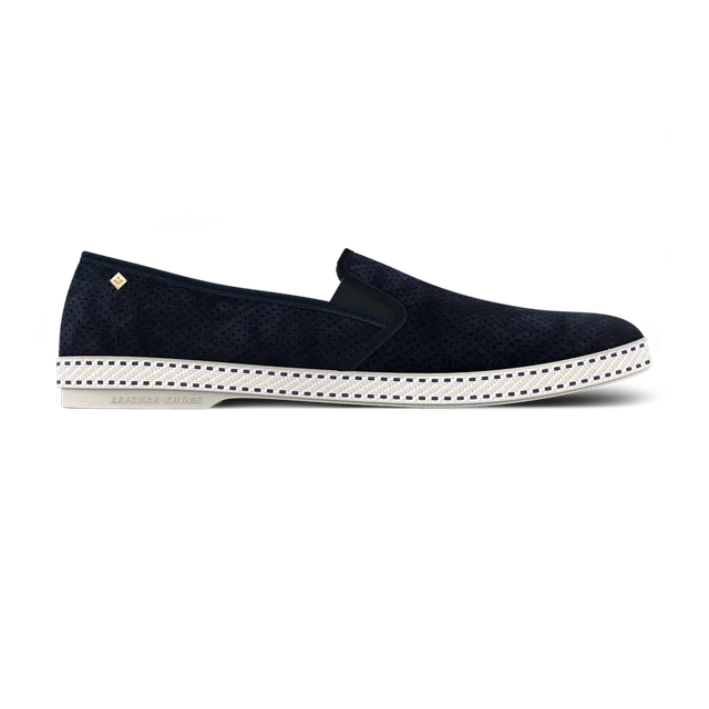 Rivieras Classic Daim 3064 espadrilles bleu marine