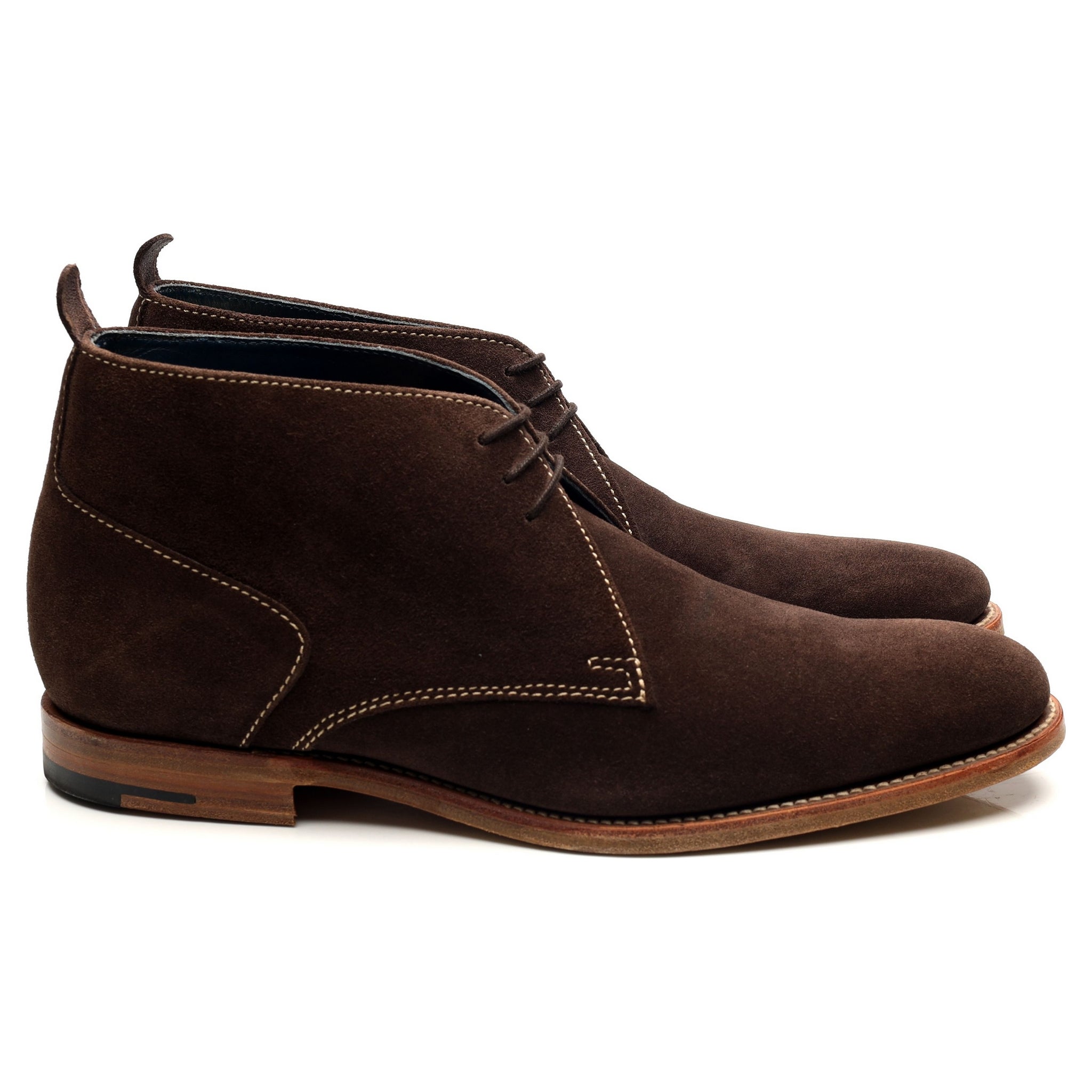 Barker Lucius bottines chukka marron foncé UK 8.5 daim