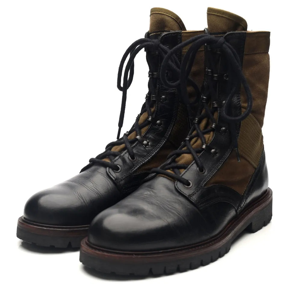Belsaff Trooper boots combat cuir noir UK 10