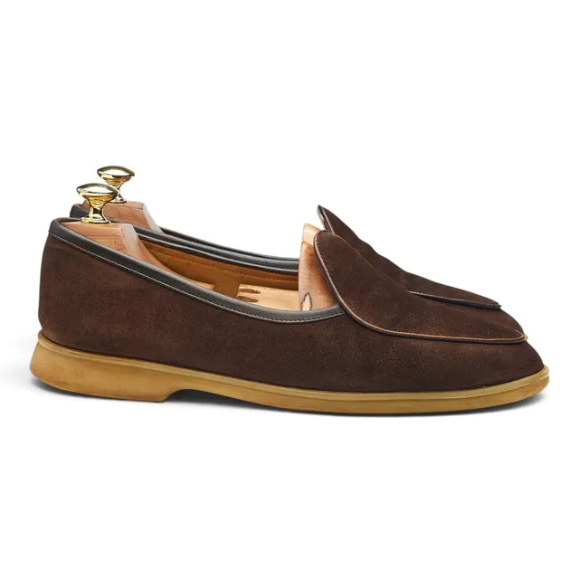 Baudoin & Lange Sagan Stride mocassin daim marron 7,5