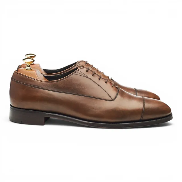 Gieves & Hawkes chaussures oxford cuir marron UK 9