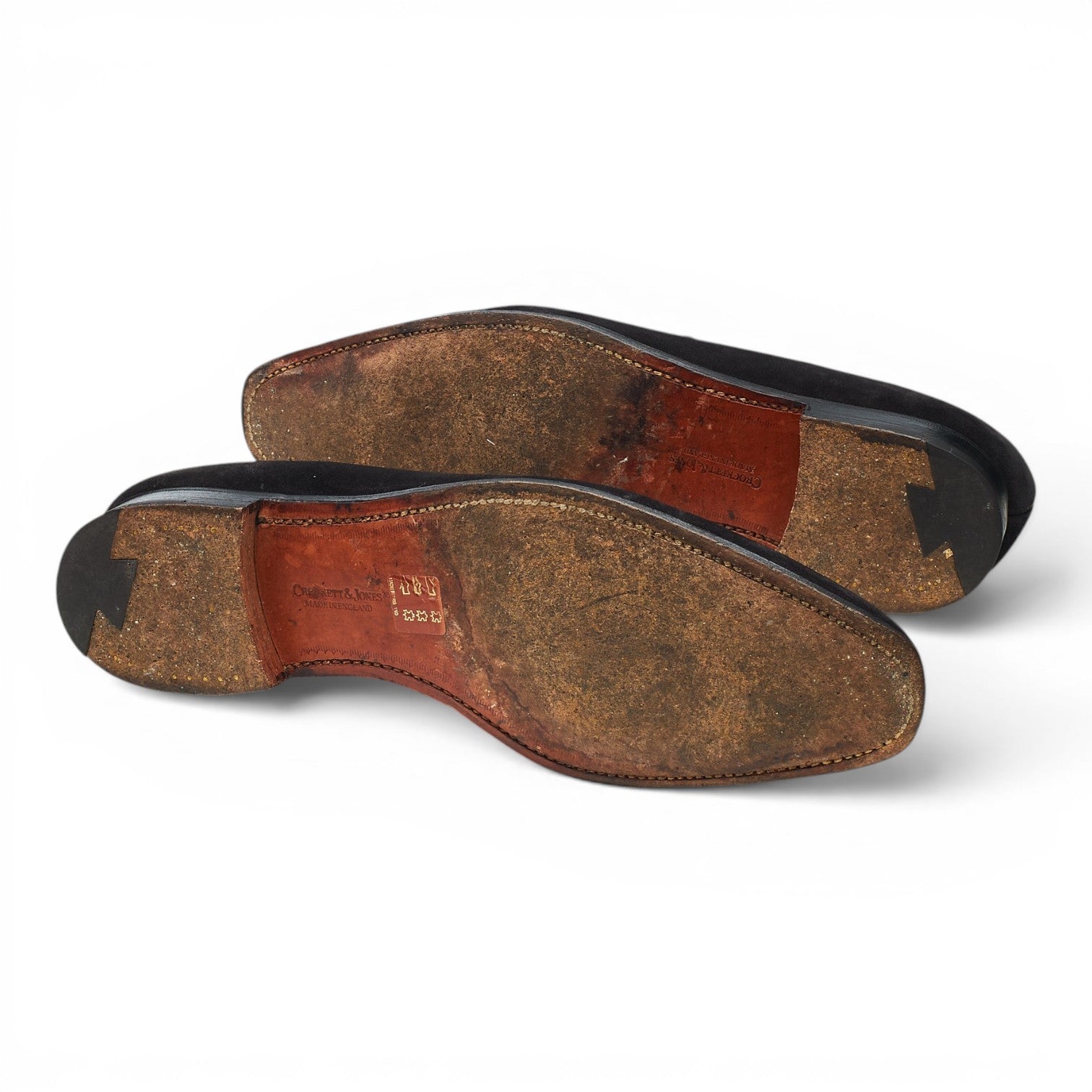 Crockett & Jones Merton mocassins daim noir UK 9.5