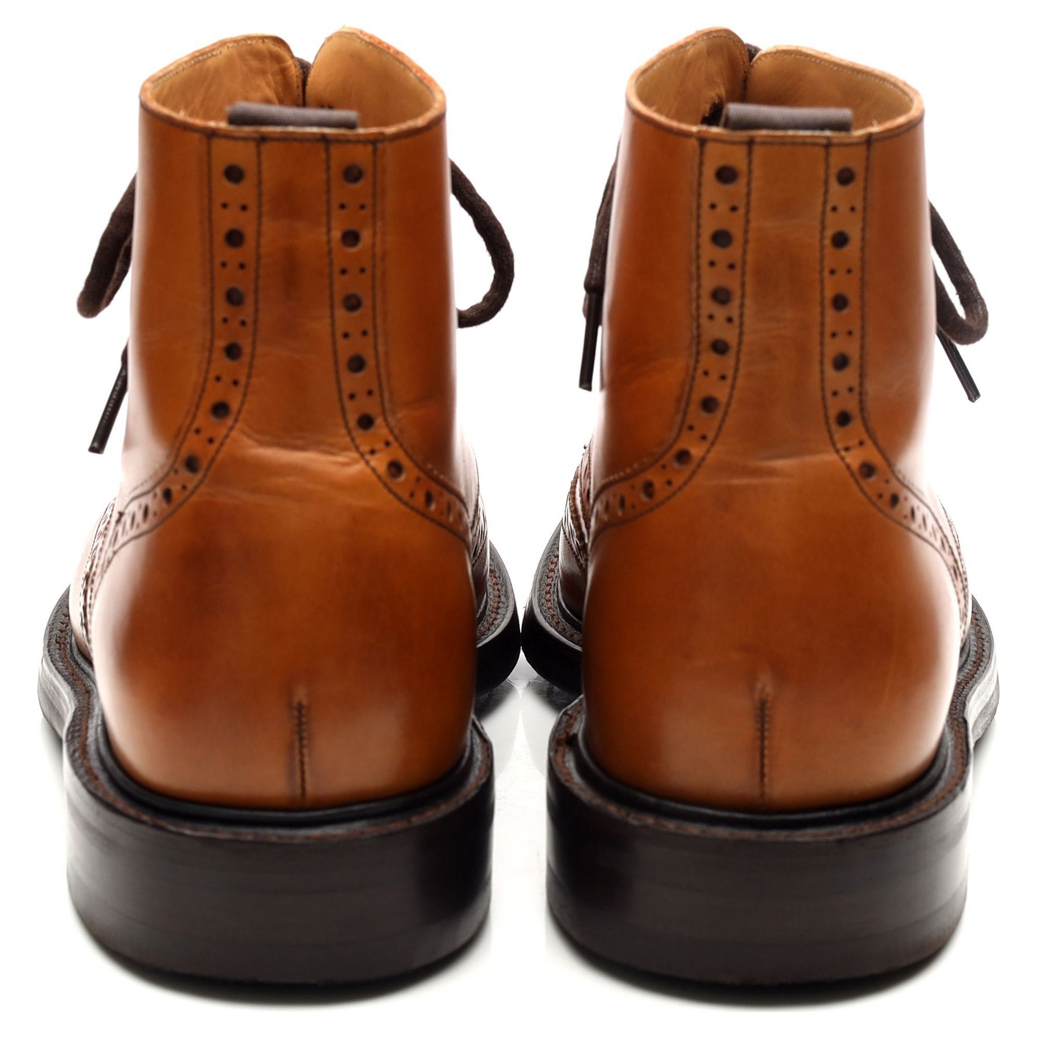 Barker Harrison boots cuir marron UK 9 semelle gomme