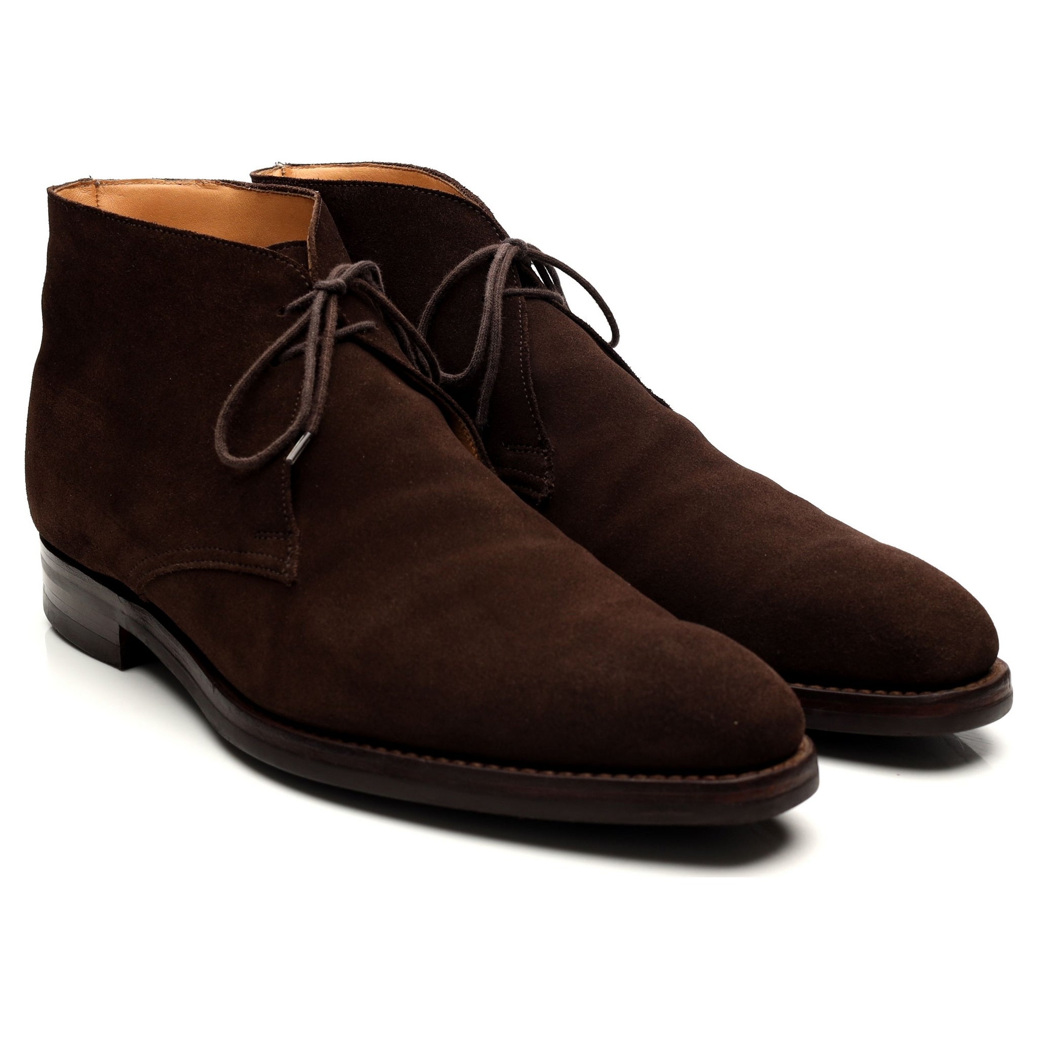 Crockett & Jones Tetbury boots chukka daim marron UK 10