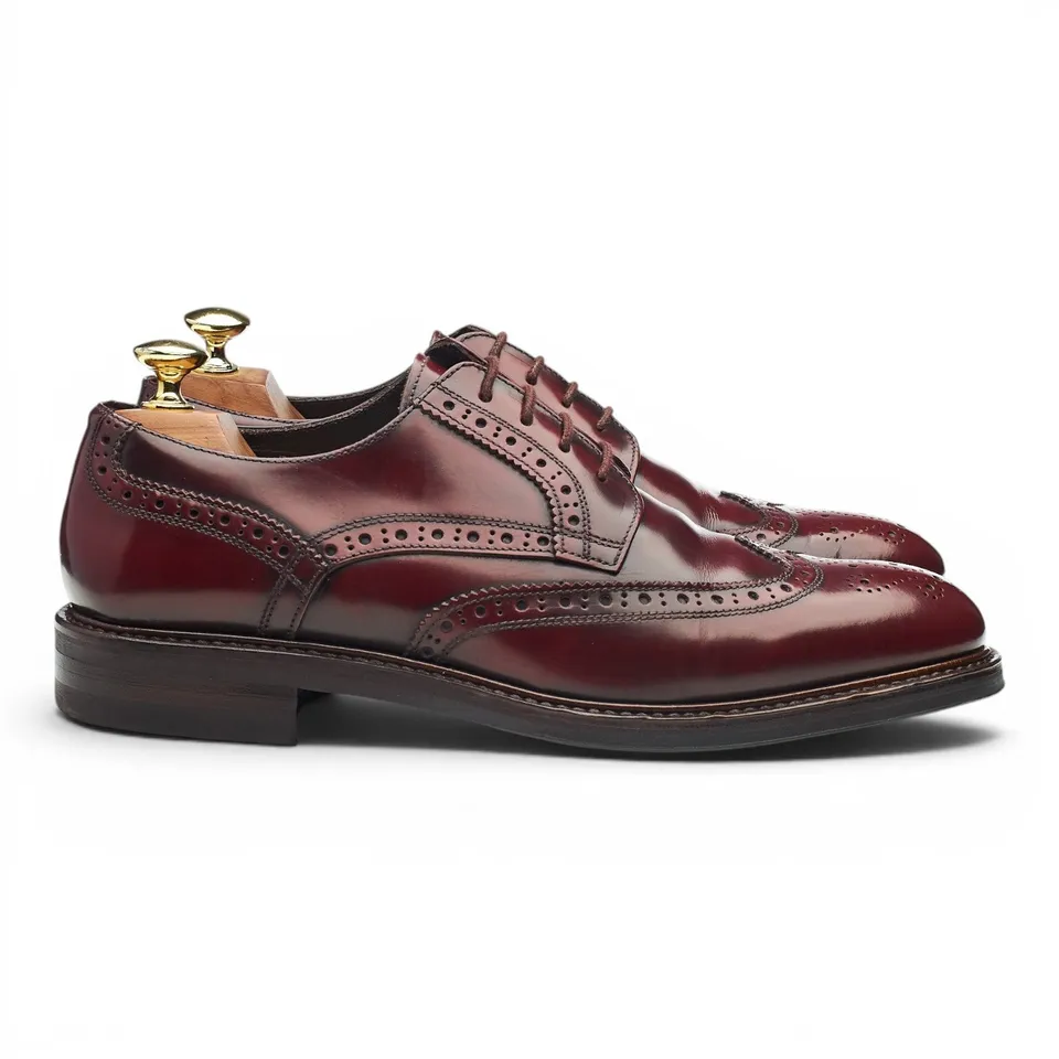 Herring Edinburgh derby cuir bordeaux pointure 7,5 semelle gomme