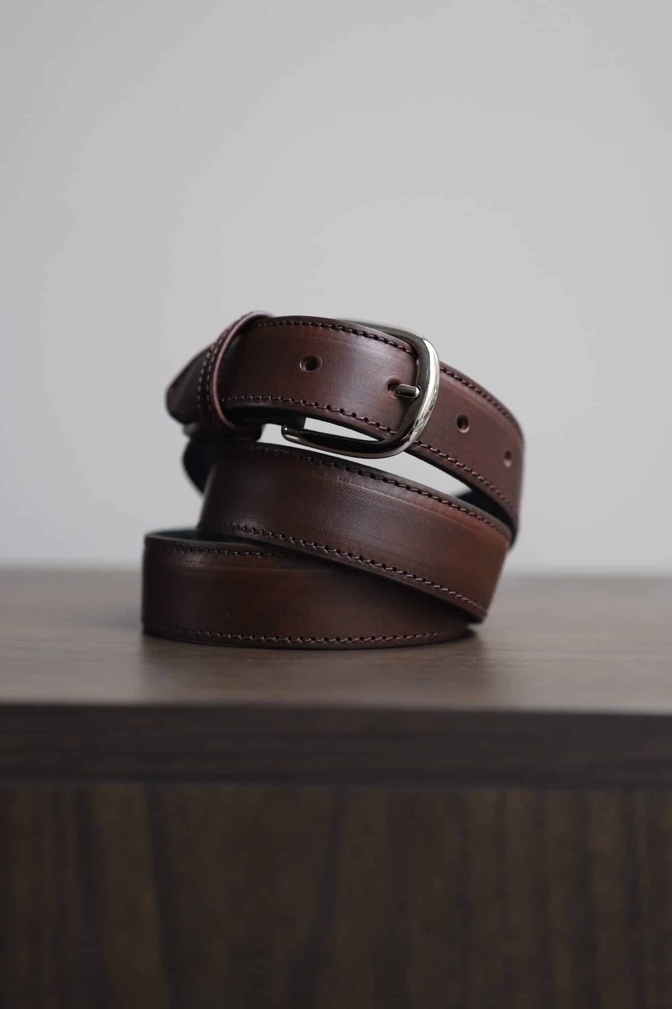 Malfroid Junot ceinture cuir boucle laiton 30mm