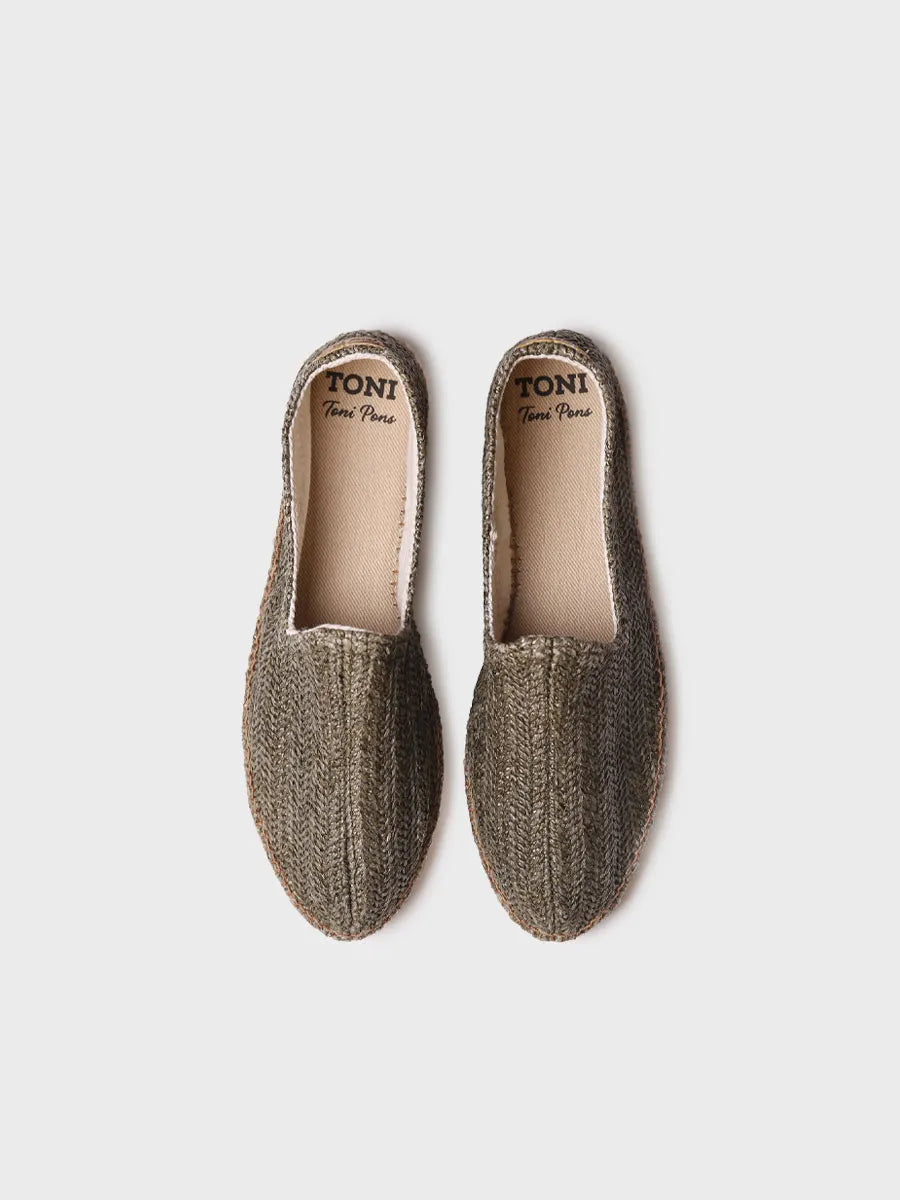Toni Pons Damasc espadrilles raphia kaki homme