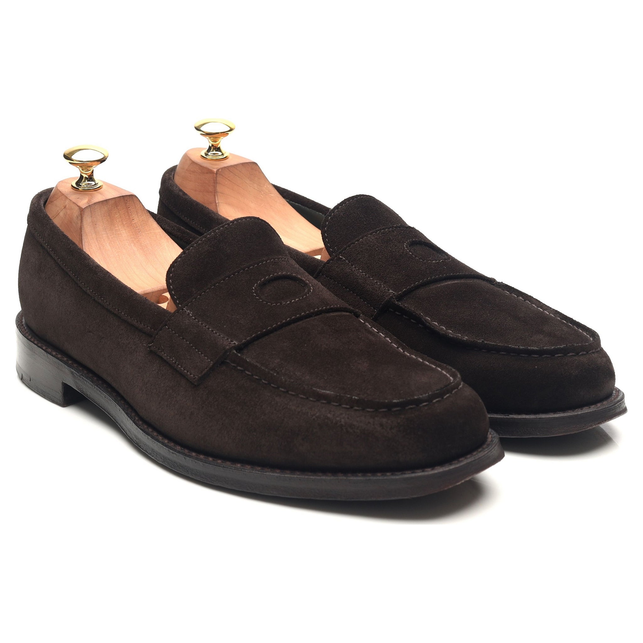 Drake's Charles mocassin daim marron UK 10