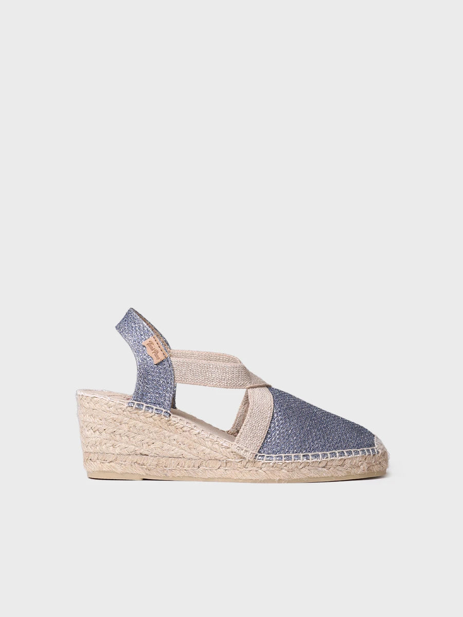 Toni Pons Triton espadrilles compensées brillantes vegan 6 cm