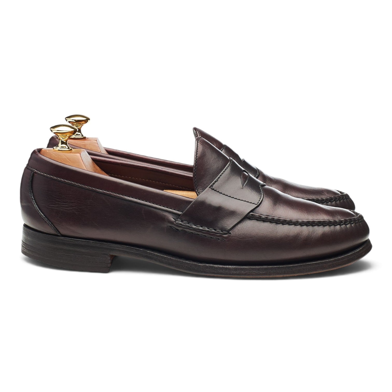 Allen Edmonds Paxton mocassins cuir bordeaux UK 9