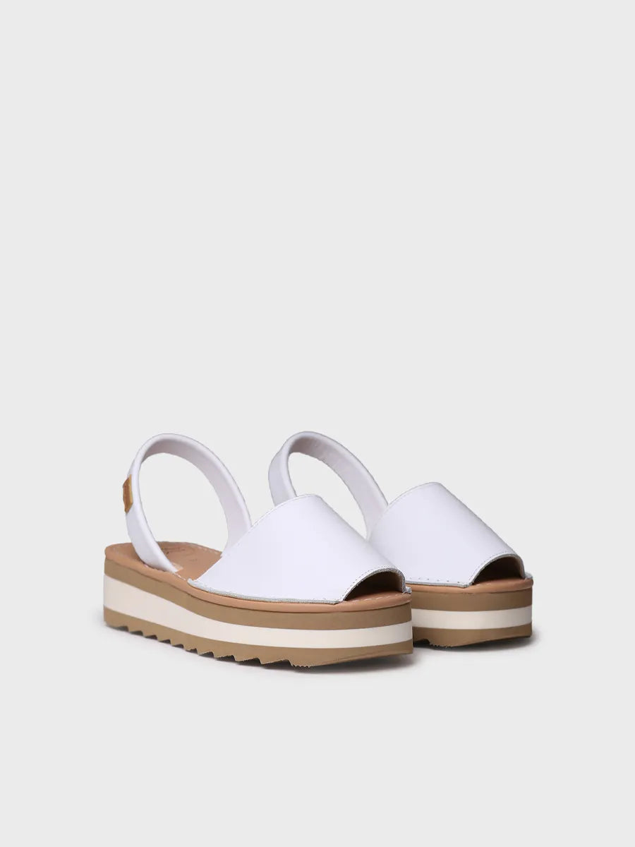 Toni Pons Alaior-P sandales cuir blanc femme compensées