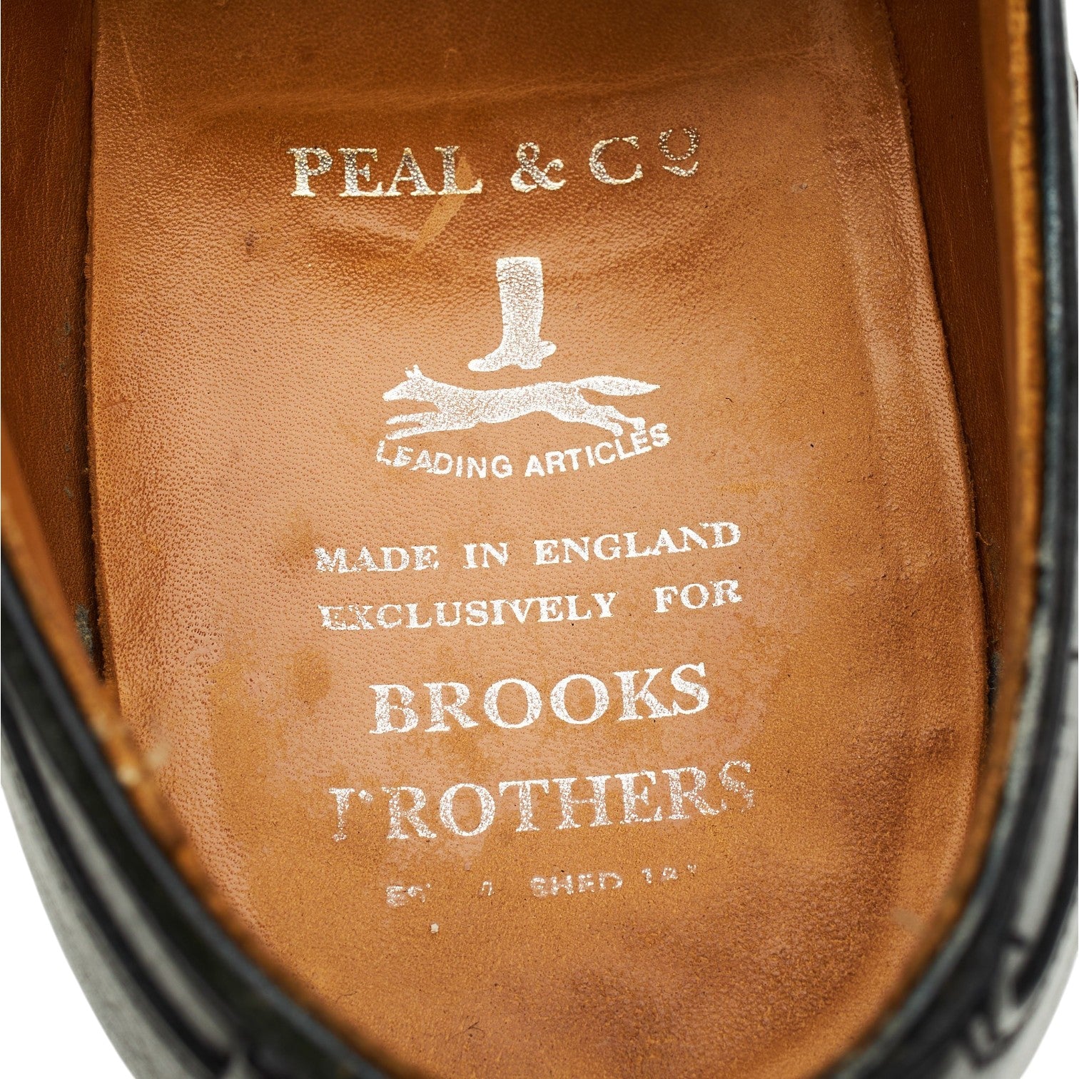 Peal & Co derby cuir grainé noir pointure UK 8.5