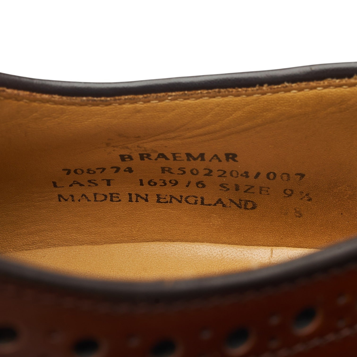 Loake Vintage Braemar derbies cuir marron pointure UK 9,5