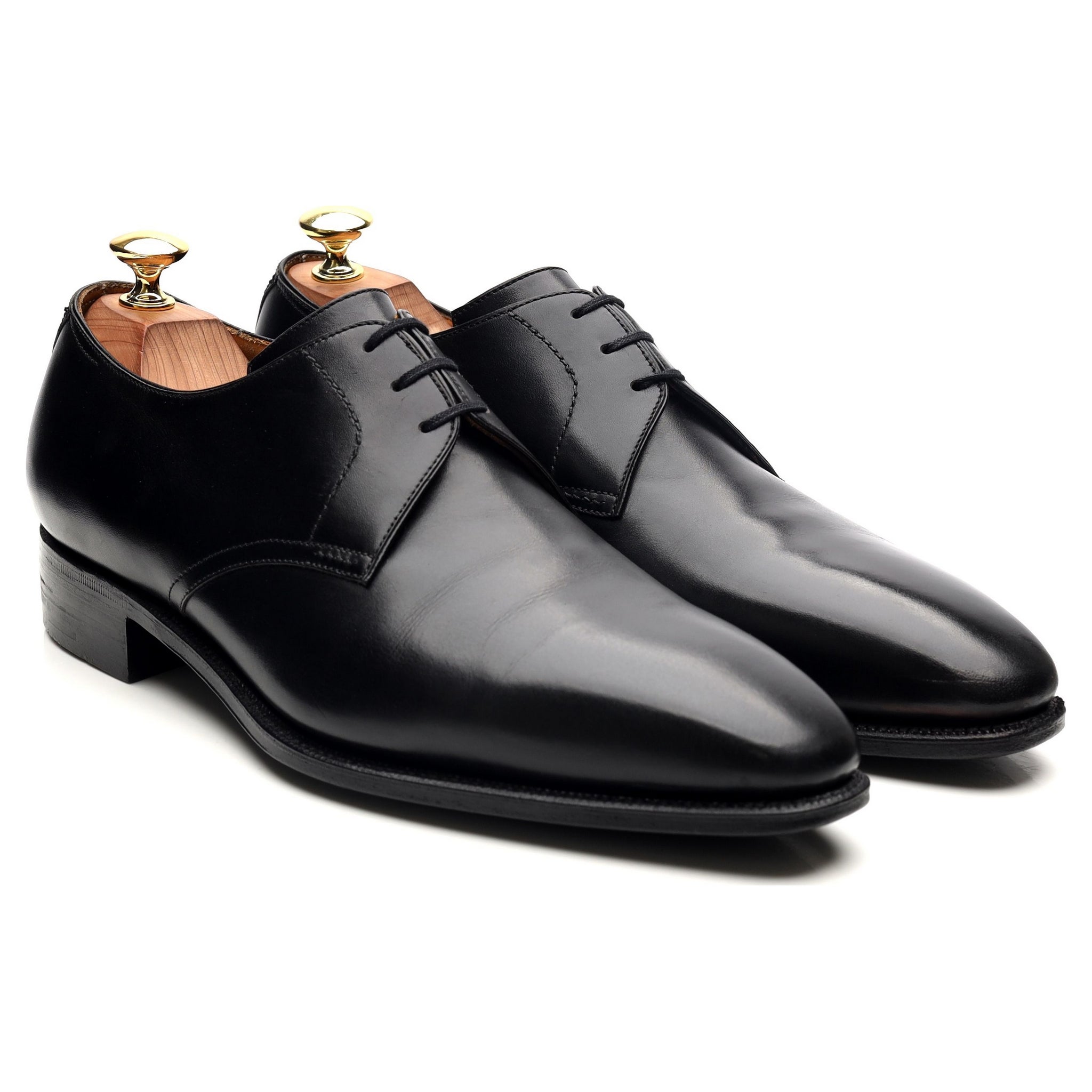 Corthay Sergio derby cuir noir UK 8,5 lisse