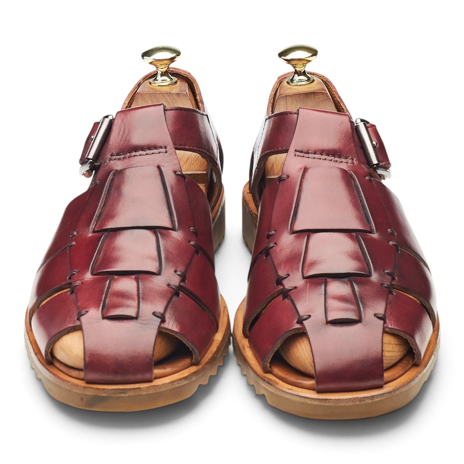 Paraboot Pacific sandales cuir bordeaux UK 7