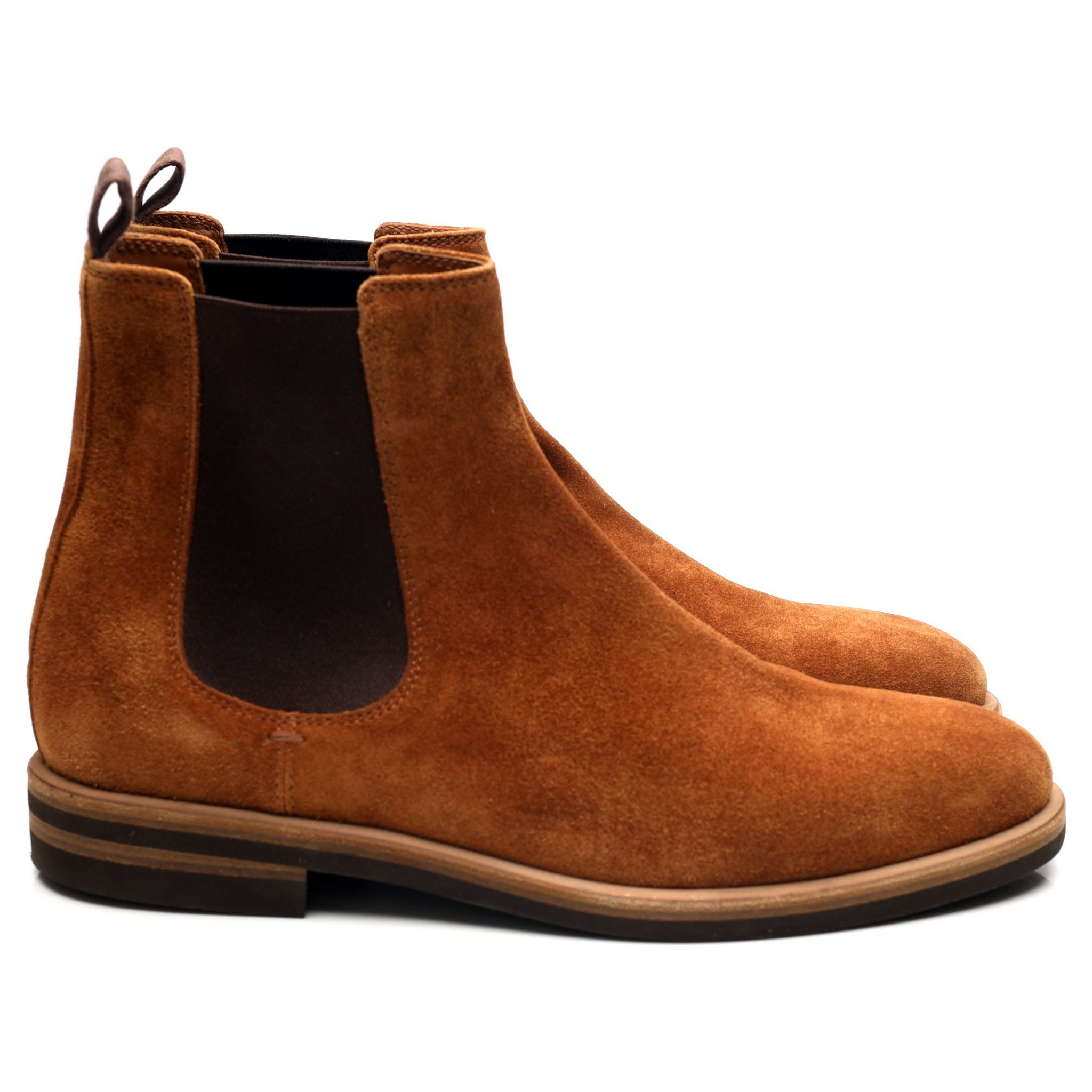 Brunello Cucinelli boots chelsea daim marron UK 8