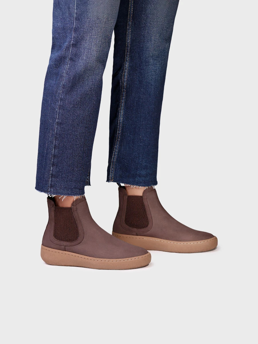 Toni Pons Serra bottine nubuck femme élastiques semelle 4 cm