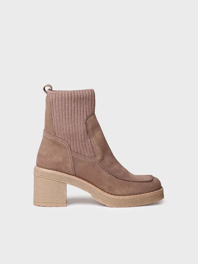 Toni Pons Praga-SY bottines talon large cuir taupe