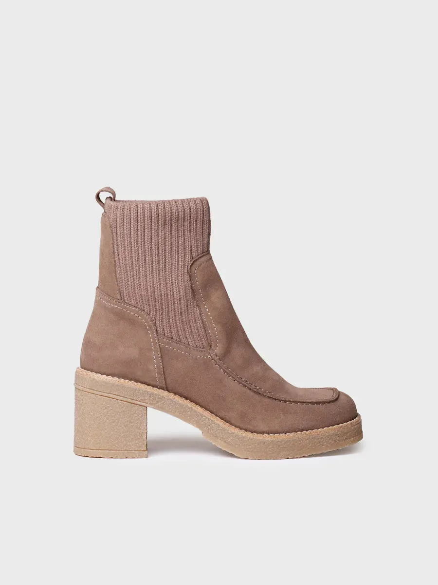 Toni Pons Praga-SY bottines talon large cuir taupe