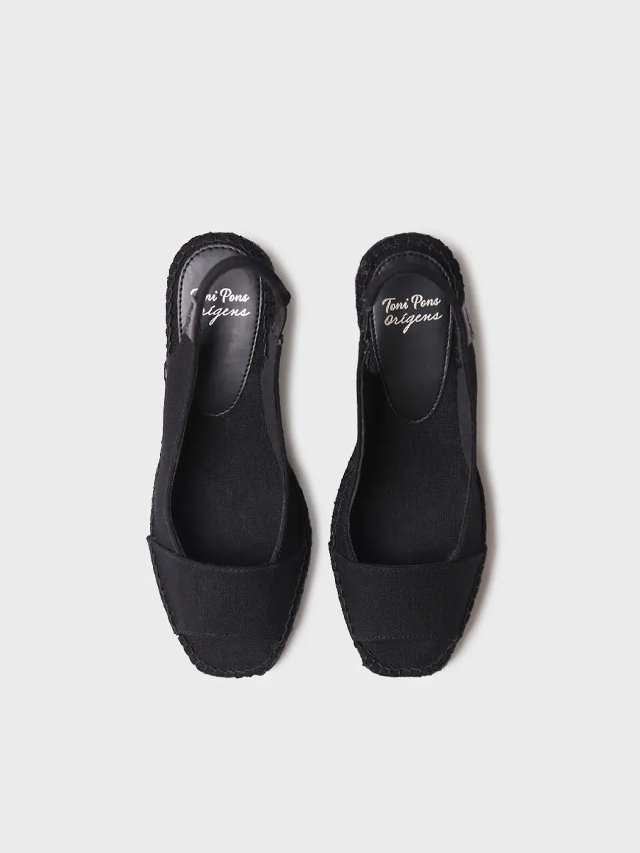 Toni Pons Fiore espadrille compensée noire