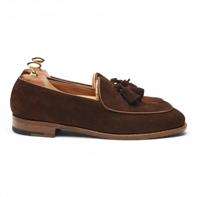 John Lobb Edmond mocassins daim marron 6,5