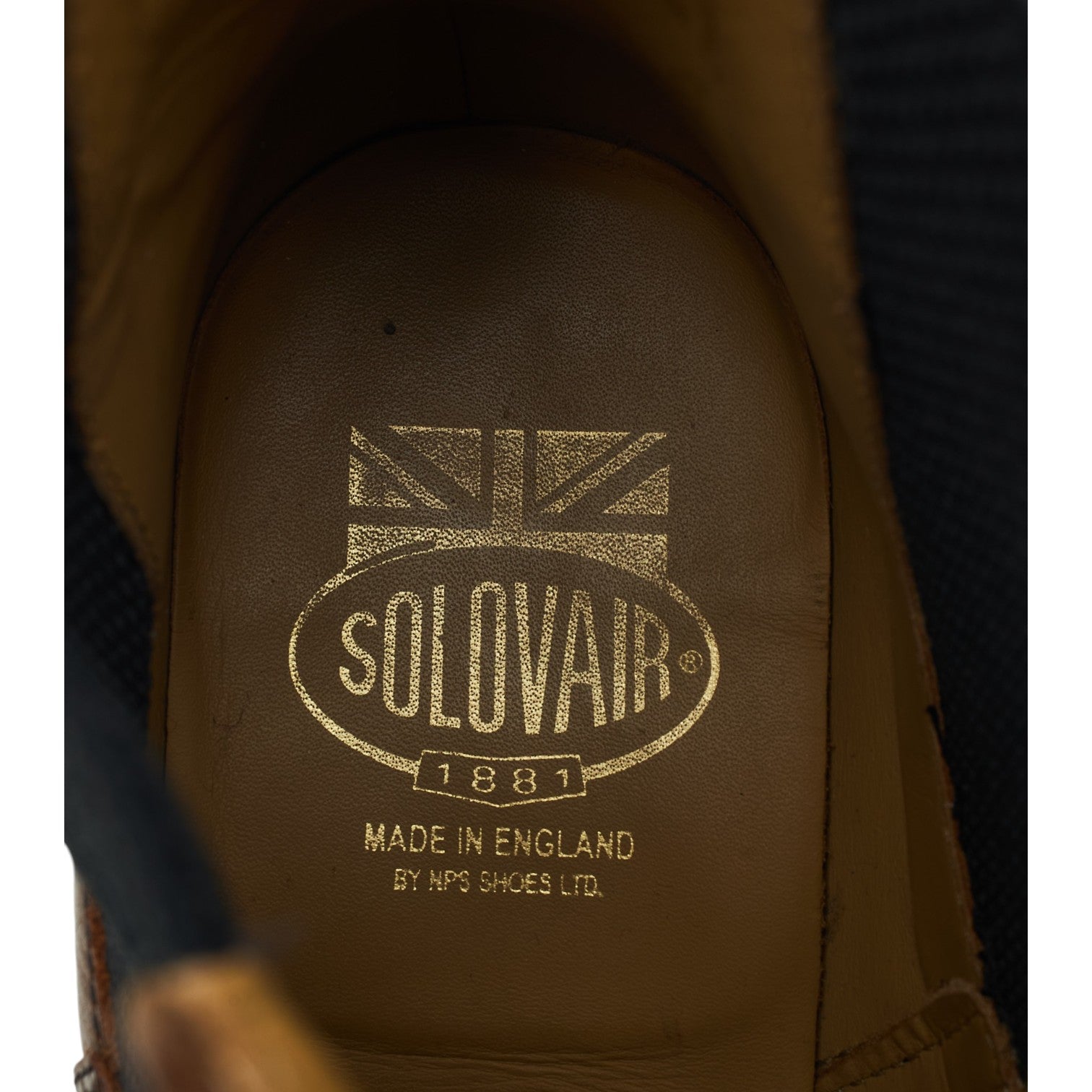 Solovair bottines chelsea cuir ciré marron 8.5 UK