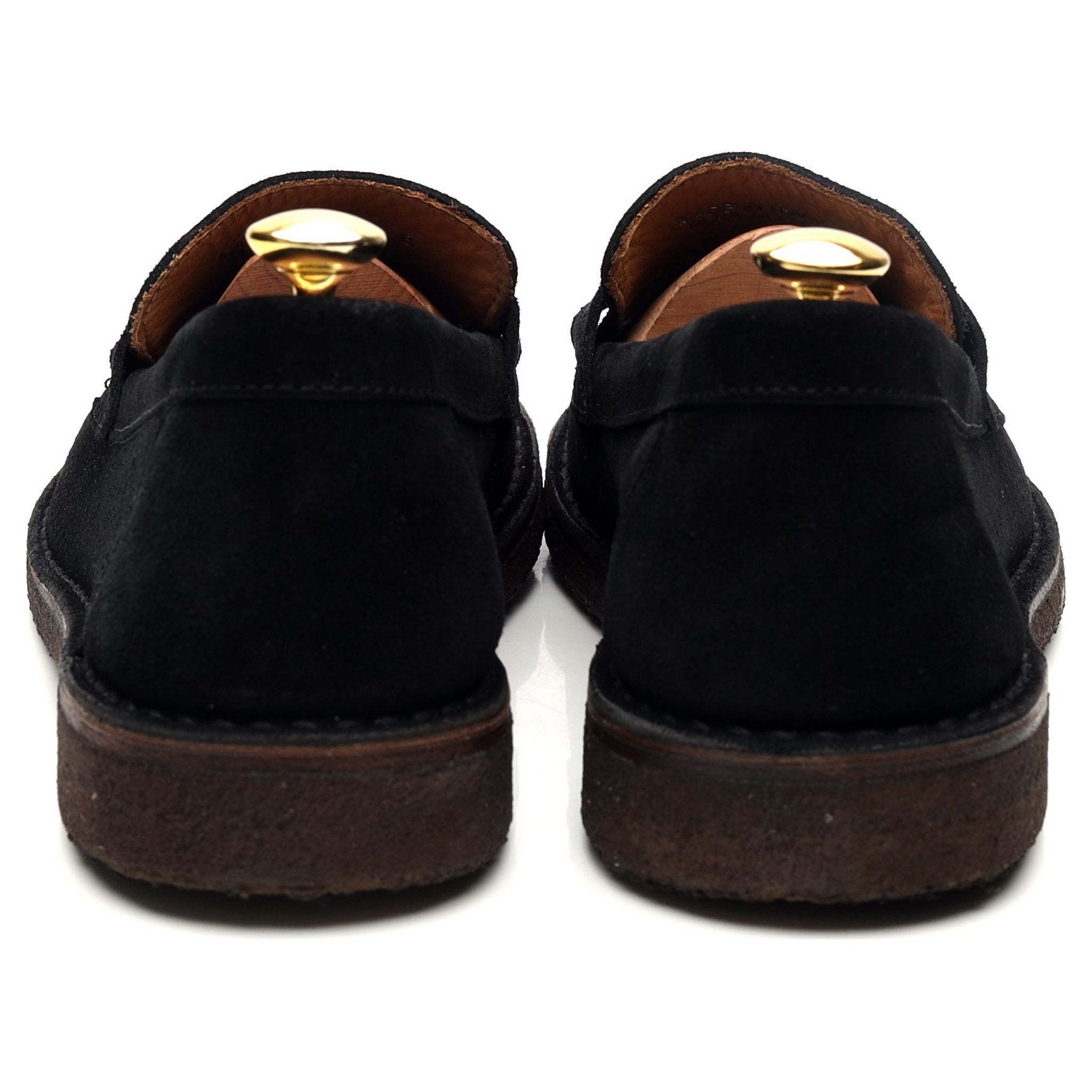 Drake's Canal mocassin daim noir UK 8