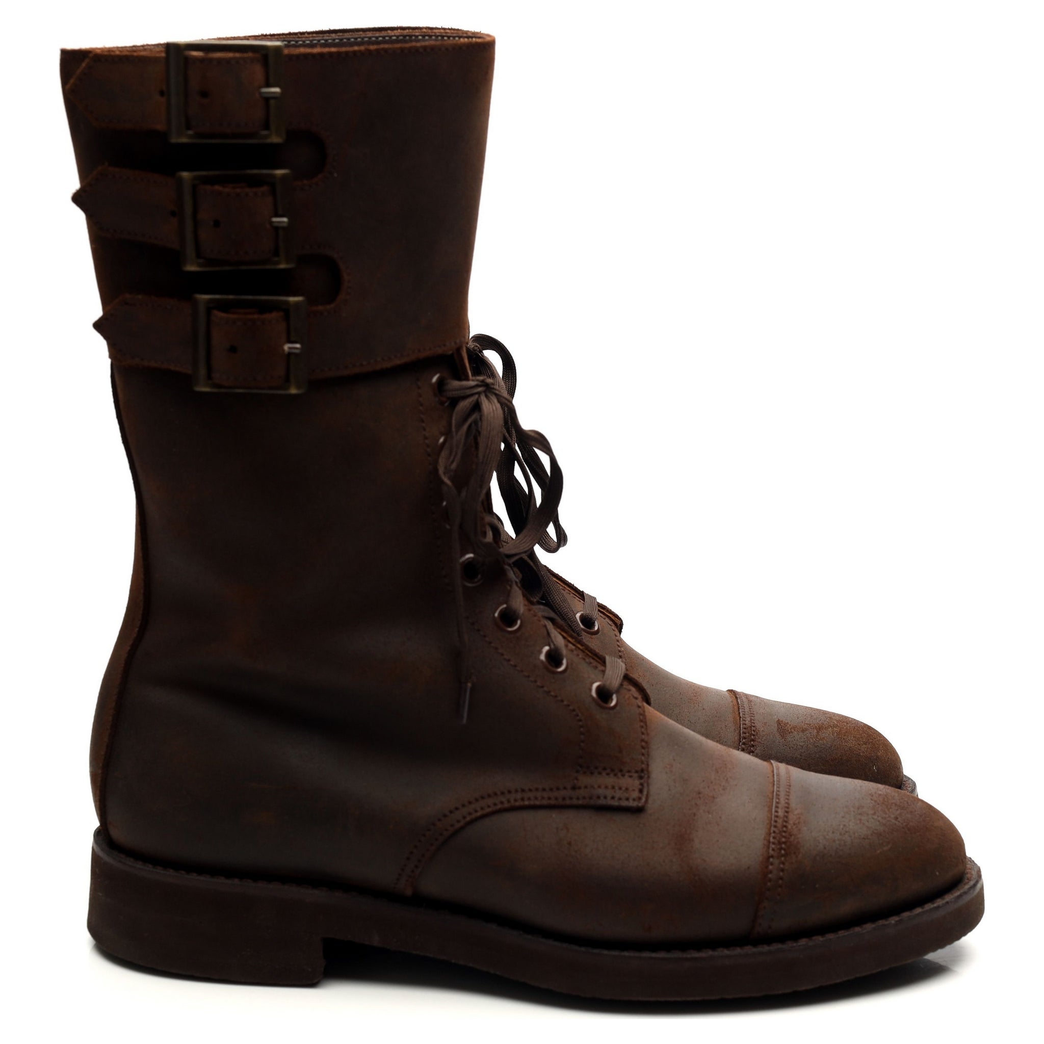 Crockett & Jones Ella bottines cuir marron 6 triple boucle