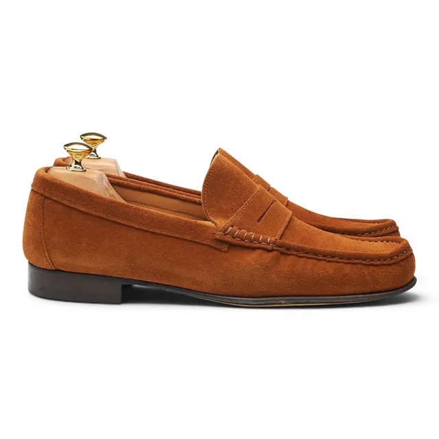 Shipton & Heneage Milan mocassin suède marron UK 12