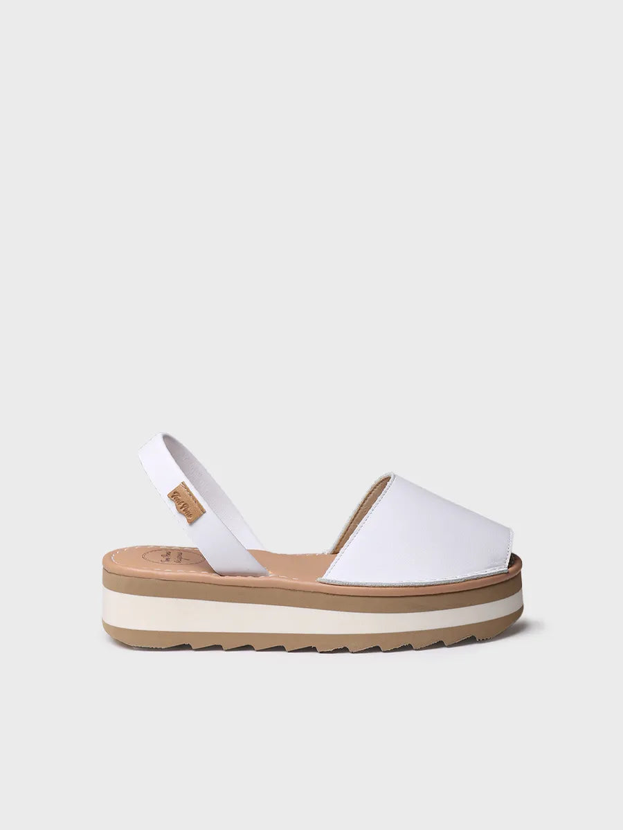 Toni Pons Alaior-P sandales cuir blanc femme compensées