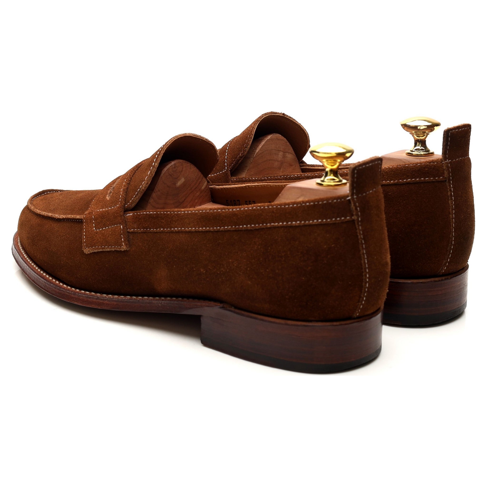 Grenson James mocassins daim marron tabac UK 8