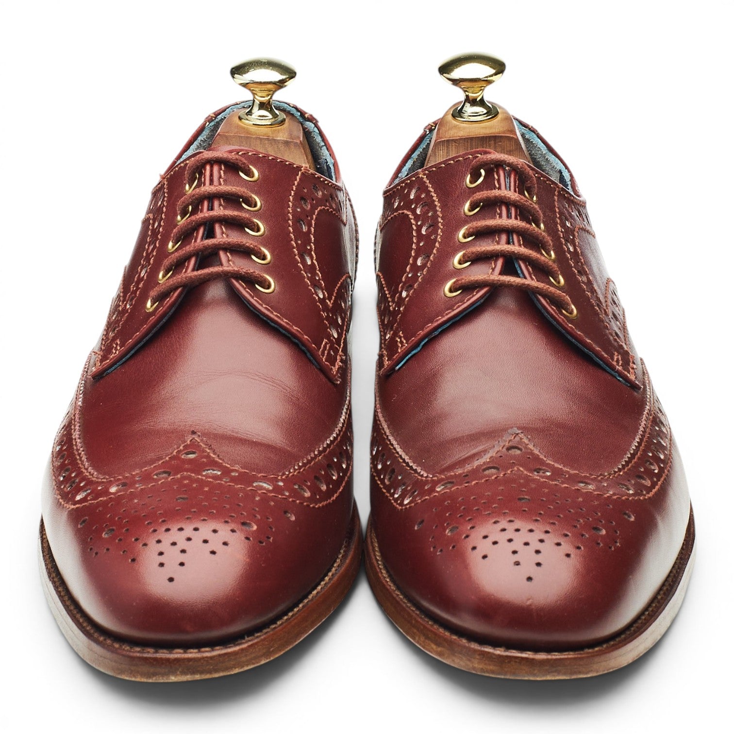 Barker Thompson derby cuir marron 7.5 large semelle cuir
